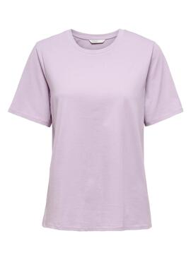 T-Shirt Only Life Lavande pour Femme