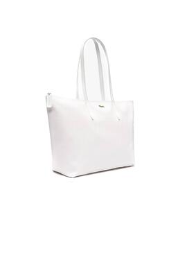 Sac Lacoste L Shopping Blanche Femme 