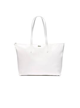 Sac Lacoste L Shopping Blanche Femme 