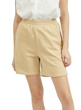 Bermuda Vila Beige Visvilla pour Femme