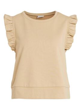 T-Shirt Vila Beige Visvilla pour Femme