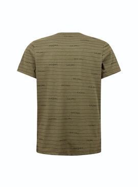 T-Shirt Pepe Jeans Kif Vert Olive pour Homme