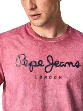 T-Shirt Pepe Jeans West Sir New Rosa pour Homme