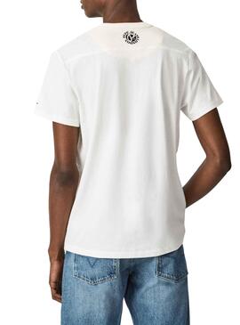 T-Shirt Pepe Jeans Willy Blanc pour Homme