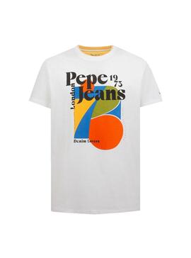 T-Shirt Pepe Jeans Willy Blanc pour Homme