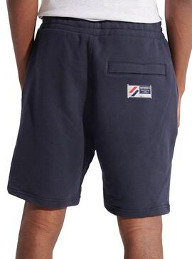 Bermuda Superdry Sportstyle Bleu marine Homme