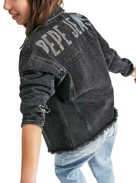 Veste Denim Pepe Jeans Nicole Noire Fille