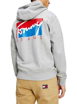 Veste Tommy Jeans Essential Gris pour Homme