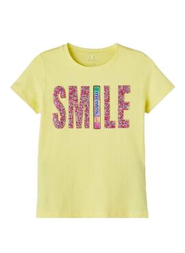 T-Shirt Name It Mentos Denisa Jaune pour Femme