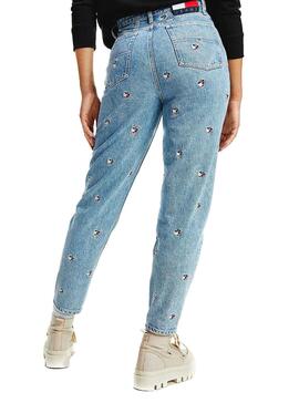 Jeans Tommy Jeans Maman Bleu Femme