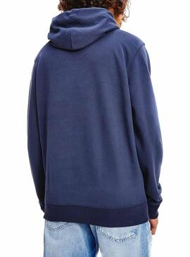 Sweat Tommy Jeans Pieced Band Bleu marine Homme