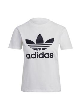 T-Shirt Adidas Trefoil Blanc pour Femme