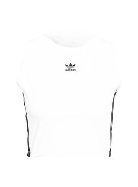 Top Adidas Tank Crop Blanc pour Femme