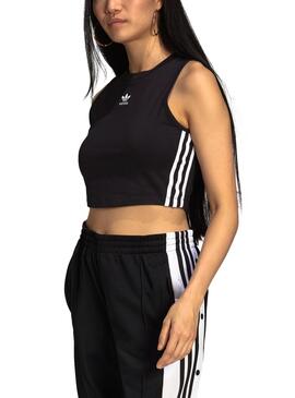 Top Adidas Tank Crop Noir pour Femme