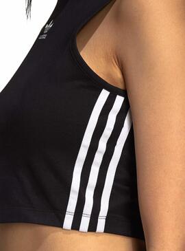 Top Adidas Tank Crop Noir pour Femme