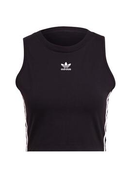 Top Adidas Tank Crop Noir pour Femme