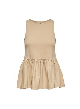 Top Only Emilia Life Beige pour Femme