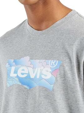 T-Shirt Levis Badwing Cloud Gris pour Homme