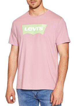 T-Shirt Levis Housemark Graphic Rose pour Homme