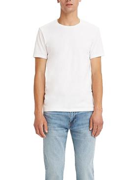 T-Shirt Levis 2 Pack Crewneck Blanc Homme