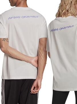 T-Shirt Adidas 5 Dino Blanc pour Homme et Femme