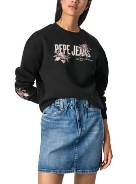 Sweat Pepe Jeans Portia Noir pour Femme