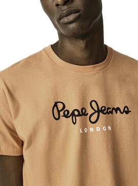 T-Shirt Pepe Jeans Eggo Orange pour Homme