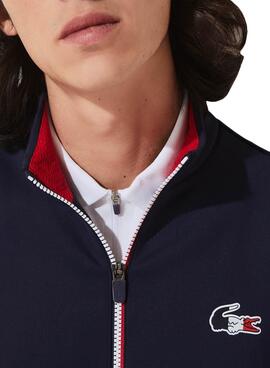 Veste Lacoste French Logo Bleu marine pour Homme