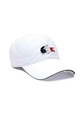 Chapeau Lacoste Logo Oversize Blanc pour Homme