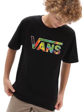T-Shirt Vans Classic Logo Fill Noir pour Garçon
