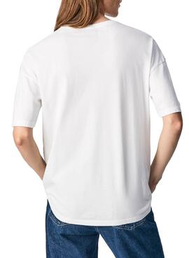 T-Shirt Pepe Jeans Dharma Blanc pour Femme