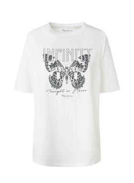 T-Shirt Pepe Jeans Dharma Blanc pour Femme