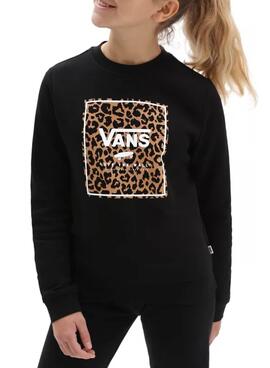 Sweat Vans Leopard Box Noir pour Fille