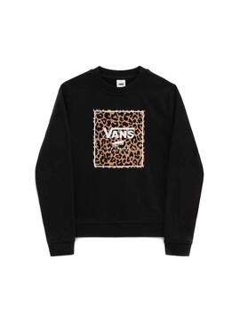 Sweat Vans Leopard Box Noir pour Fille