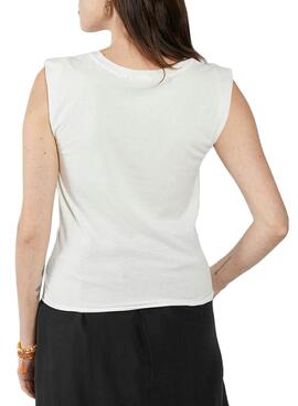 T-Shirt Naf Naf Holidays Blanc pour Femme