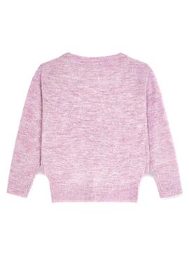 Pull Mayoral Intarsia Flores Lila pour Fille