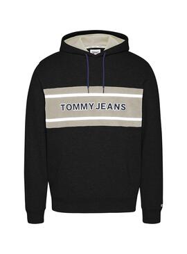Sweat Tommy Jeans Pieced Band Noire Homme
