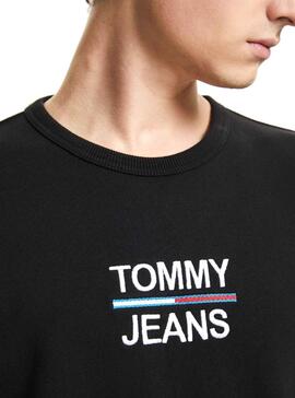 Sweat Tommy Jeans Essential Noire pour Homme