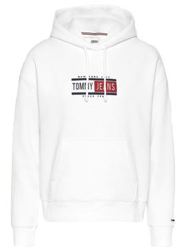 Sweat Tommy Jeans Timeless Blanc pour Homme
