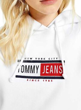 Sweat Tommy Jeans Timeless Blanc pour Homme