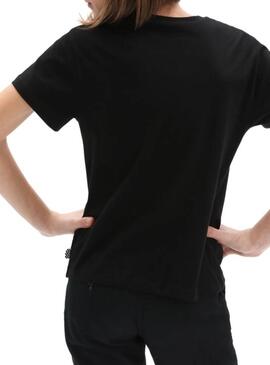 T-Shirt Vans Imprimé Léopard Noire pour Fille