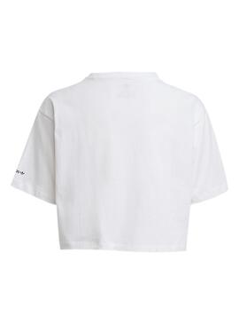 T-Shirt Adidas Cropped Blanc pour Fille