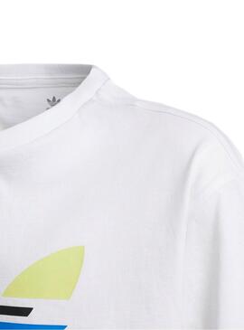 T-Shirt Adidas Cropped Blanc pour Fille