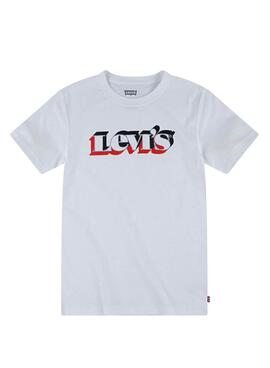 T-Shirt Levis Logo 3D Blanc pour Garçon