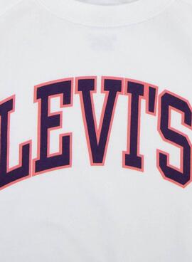 T-Shirt Levis University Blanc pour Fille