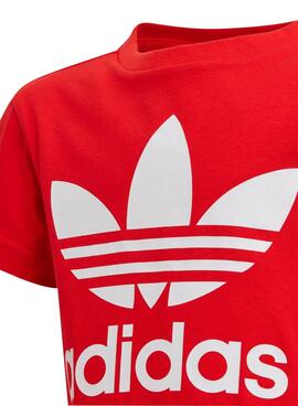 T-Shirt Adidas Trefoil Rouge pour Garçon