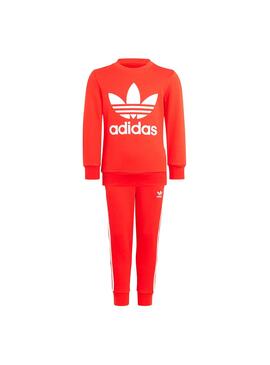 Survêtement Adidas Crew Set Rouge pour Fille