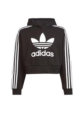 Sweat Adidas Cropped Hoodie Noire pour Fille