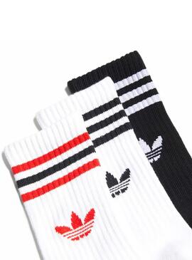 Chaussettes Adidas Crew Sock Blanc et Noire Pour les garçons et les filles