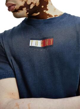 T-Shirt Tommy Jeans Vintage Flag Bleu marine Homme